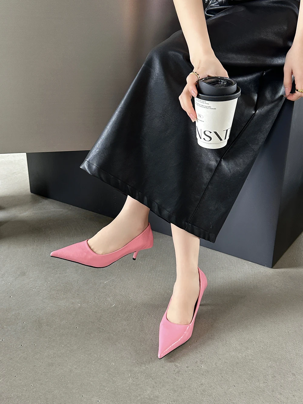 Pointed Toe Women Pumps 2024 New Arrivals Black White Pink Silver Gold Autumn Spring Office Pumps Shoes Woman Thin High Heels 39