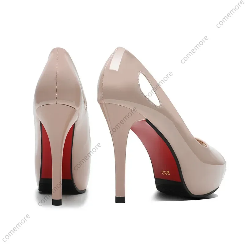 Women’s Shoes Heel Peep Toe High Heels Ladies Shoe Black Thick Bottom Shallow Sandals Summer 2025 Trend 32 Women Platform Pumps view 6
