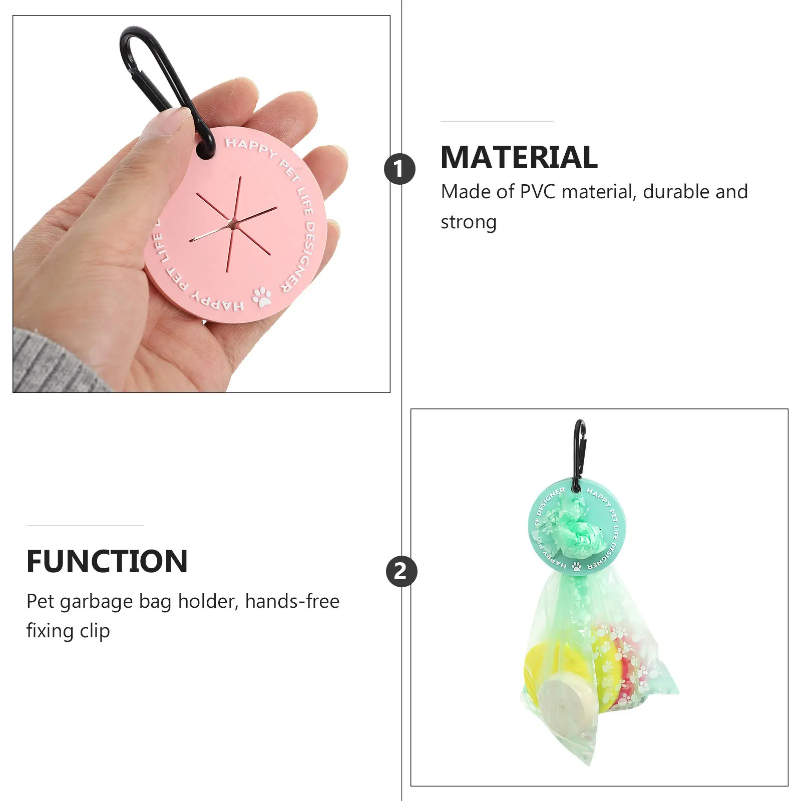 

5Pcs Pet Garbage Bag Holders Strong Load Portable Dog Poop Bag Clips Outdoor Walking Accessories Pet Garbage Bags Fixing Clips