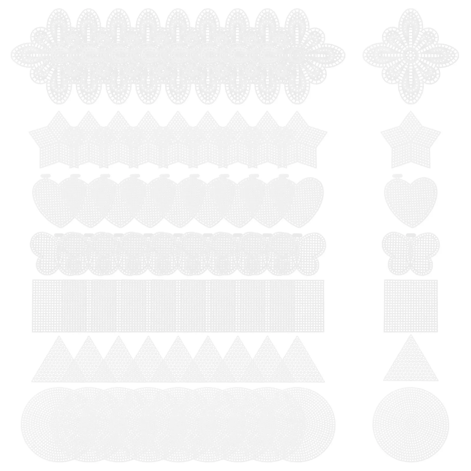 

70 Sheets Sturdy Plastic Canvas Sheets DIY Cross Stitch Mesh Embroidery Material Smooth Edges Projects Plastic Mesh Sheet