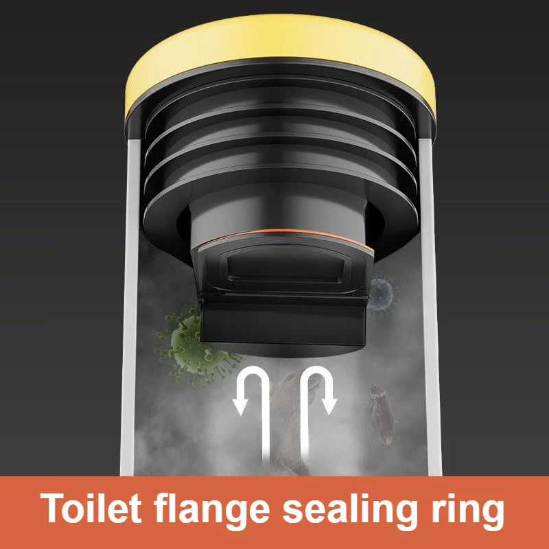 

Toilet Flange Sealing Ring Check Valve Rubber Ring Leak-Proof Anti-backflow Perfect Seal Toilet Accessories Multifunctional