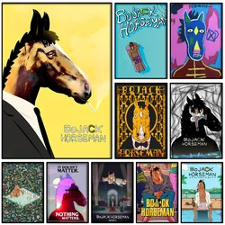 Funny B-BoJack H-Horsemans Poster Self-adhesive Art Waterproof Paper Sticker Coffee House Bar Room Wall Decor