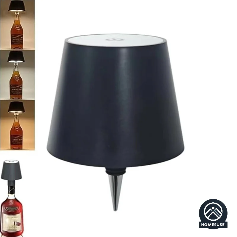 Lampada per bottiglia di vino a LED senza fili Vasi ricaricabili Lampada a fungo con attenuazione della luce a LED Lampada da tavolo con controllo touch Luce notturna decorativa