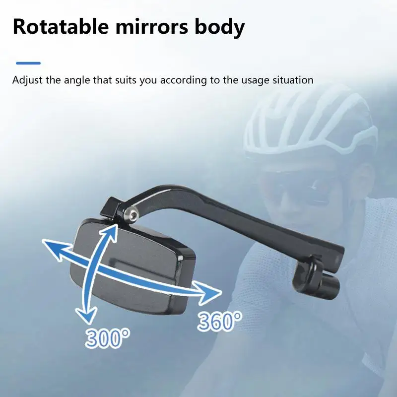 Cycling Eyeglass Rear View Mirrors bike Helmet rearview mirror Adjustabe Glasses Riding Mirrors for cycling Bike Rear View Glass