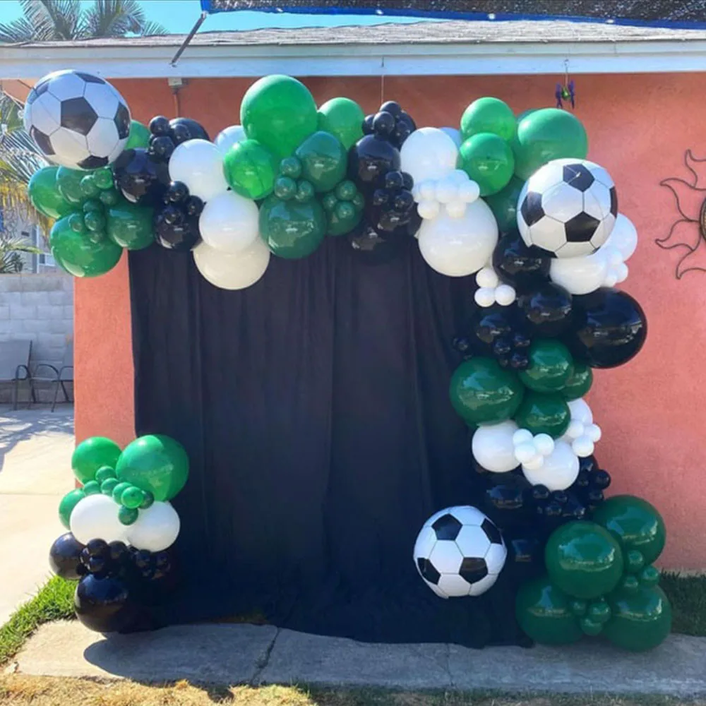 

120pcs Football Themed Balloon Arch Set Birthday Party Aluminum Film and Football Balloons for Indoor and Outdoor Decoration