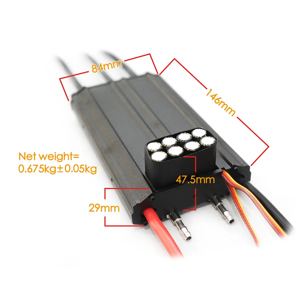 Maytech Electric Surfboard 300A ESC Efoil Hydrofoil 14S 58.8V Speed Controller with 300A 85V Anti-spark Switch