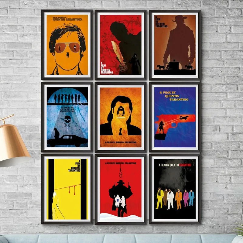 Quentin Tarantino Movies Minimalist Poster Classic Film Collection Wall Art Picture Canvas Painting Room Home Decor Gift Cuadros