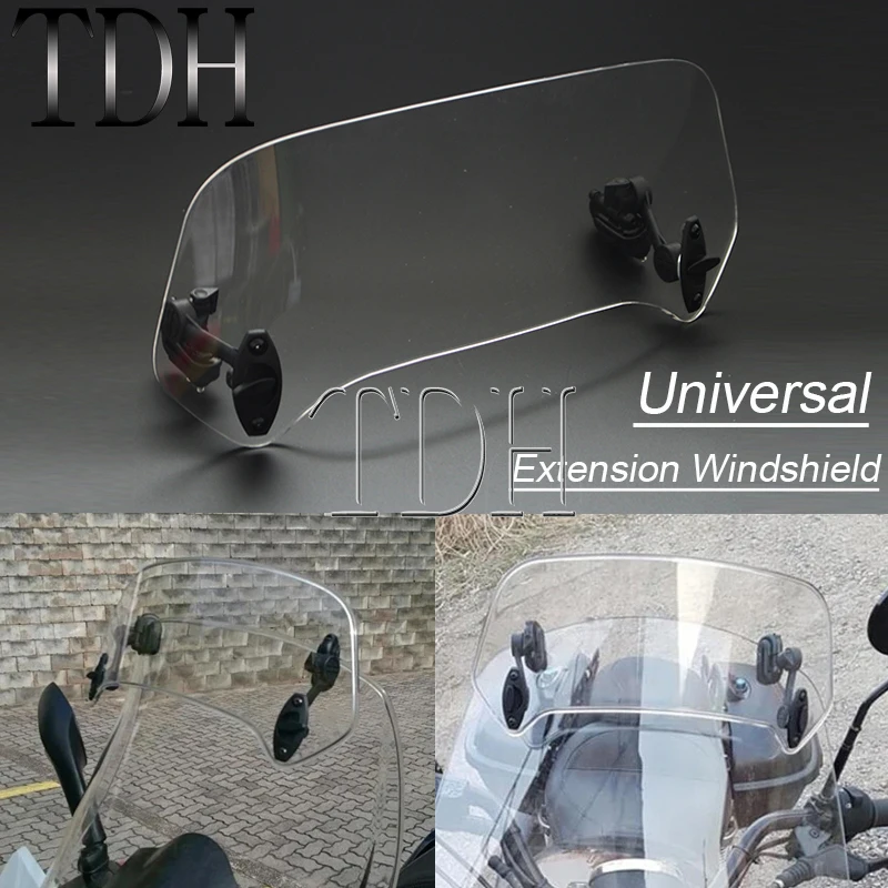 

Motorcycle Risen Adjustable Wind Screen Extension Windshield Spoiler Air Deflector For BMW YAMAHA HONDA SUZUKI KAWASAK Universal