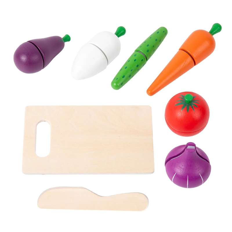 Jouet de Simulation de cuisine, jeu classique en bois, jouet éducatif Montessori pour enfants, cadeau pour enfants, ensemble de coupe de fruits et légumes
