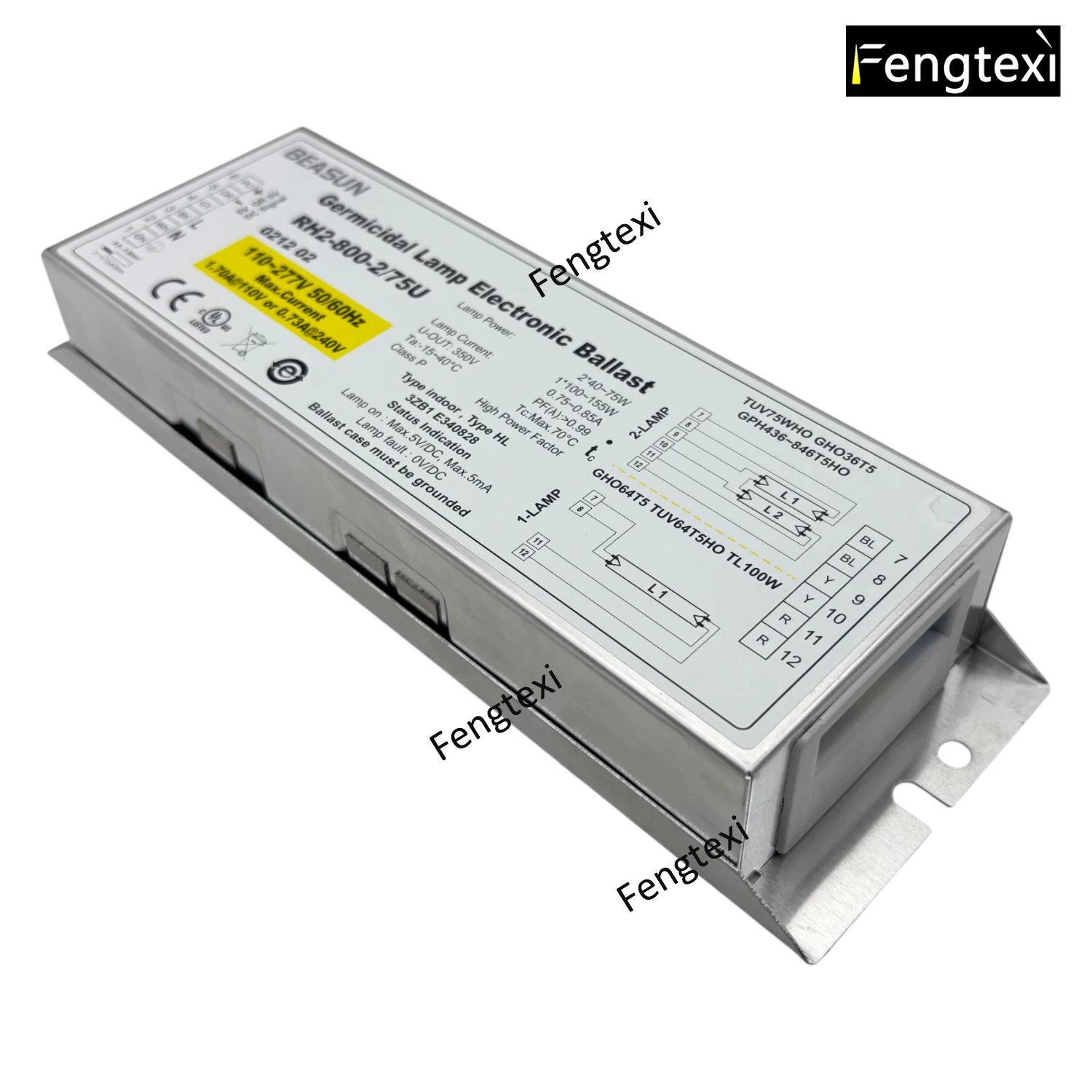 Reator RH2 - 800 - 2/75U é adequado para tubos de lâmpada ultravioleta de 75W / 150W