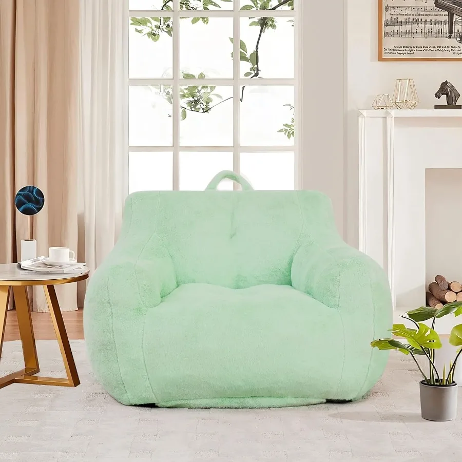 Bean Bag Chairs for Adults Large Beanbag Chair with Plush Fabric Comfy Single Sofa for Living Room Reading Room and Apartment.