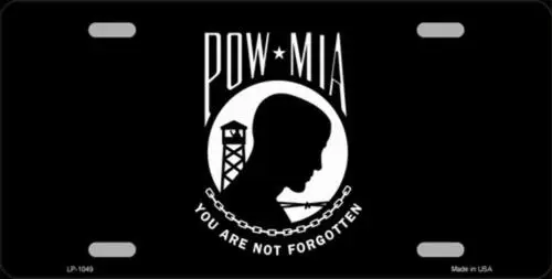 POW Black Military Plate Metal Tin Sign Picture Plaque for Art Wall Decor