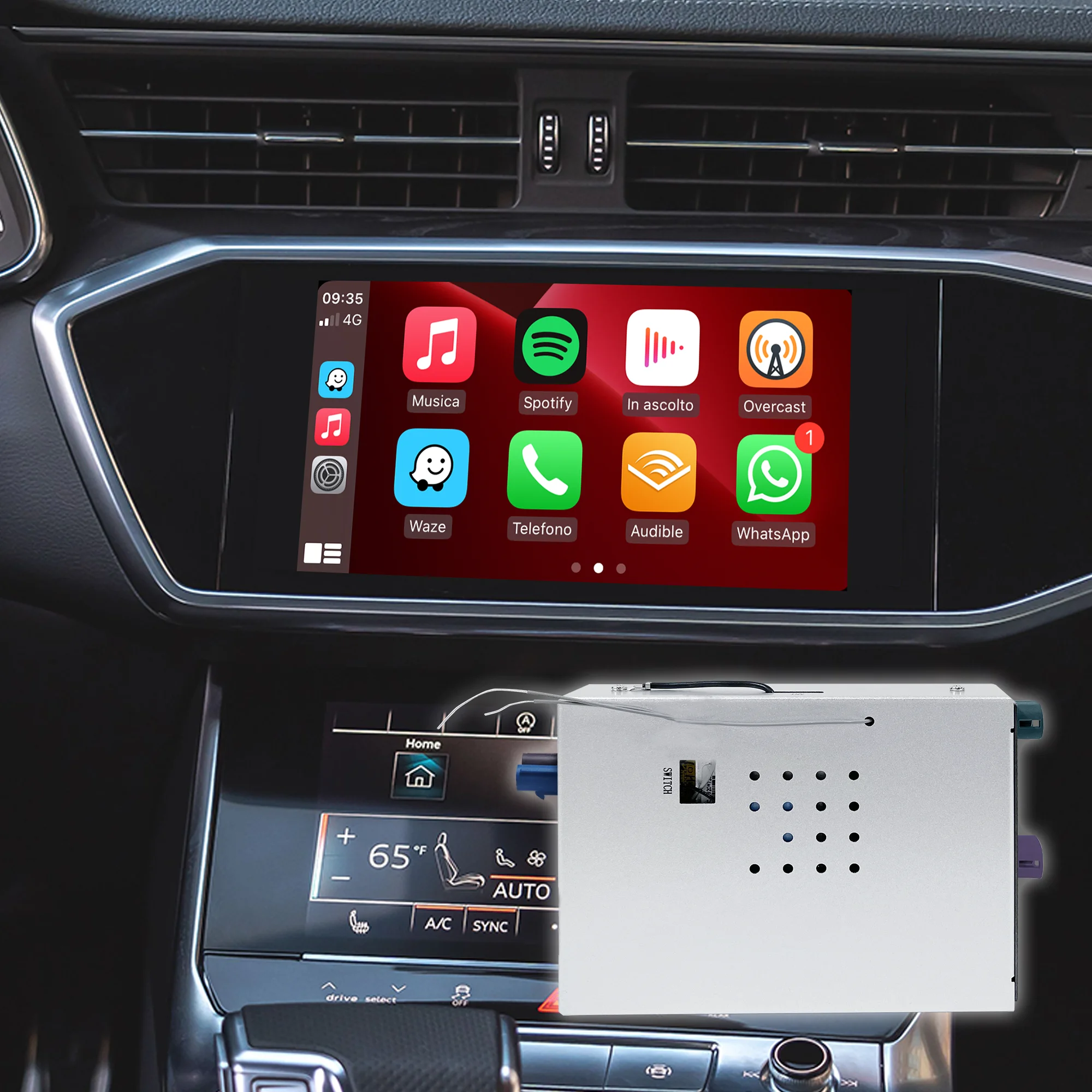 

Wit-up Wireless CarPlay Android Auto Adapter for Audi A6 A7 A8 Q6 Q7 Q8 MIB3 Android Netflix Spotify Prime Video Reddit Twitch