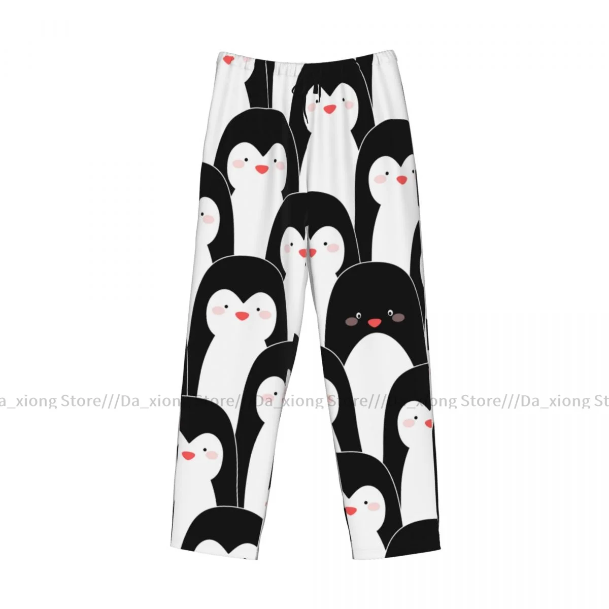 Men\'s Sleepwear Loose Sleep Pants Pajamas Cute Penguins Long Lounge Bottoms Casual Homewear