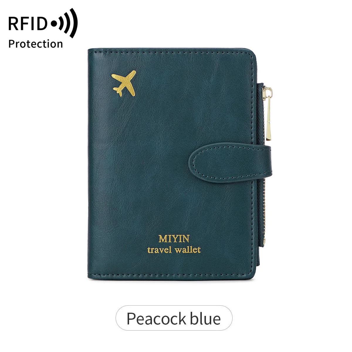 Multifunctionele RFID antidiefstalborstel paspoorttas modieuze paspoortclip met meerdere kaartsleuven PU-leer portemonnee met grote capaciteit