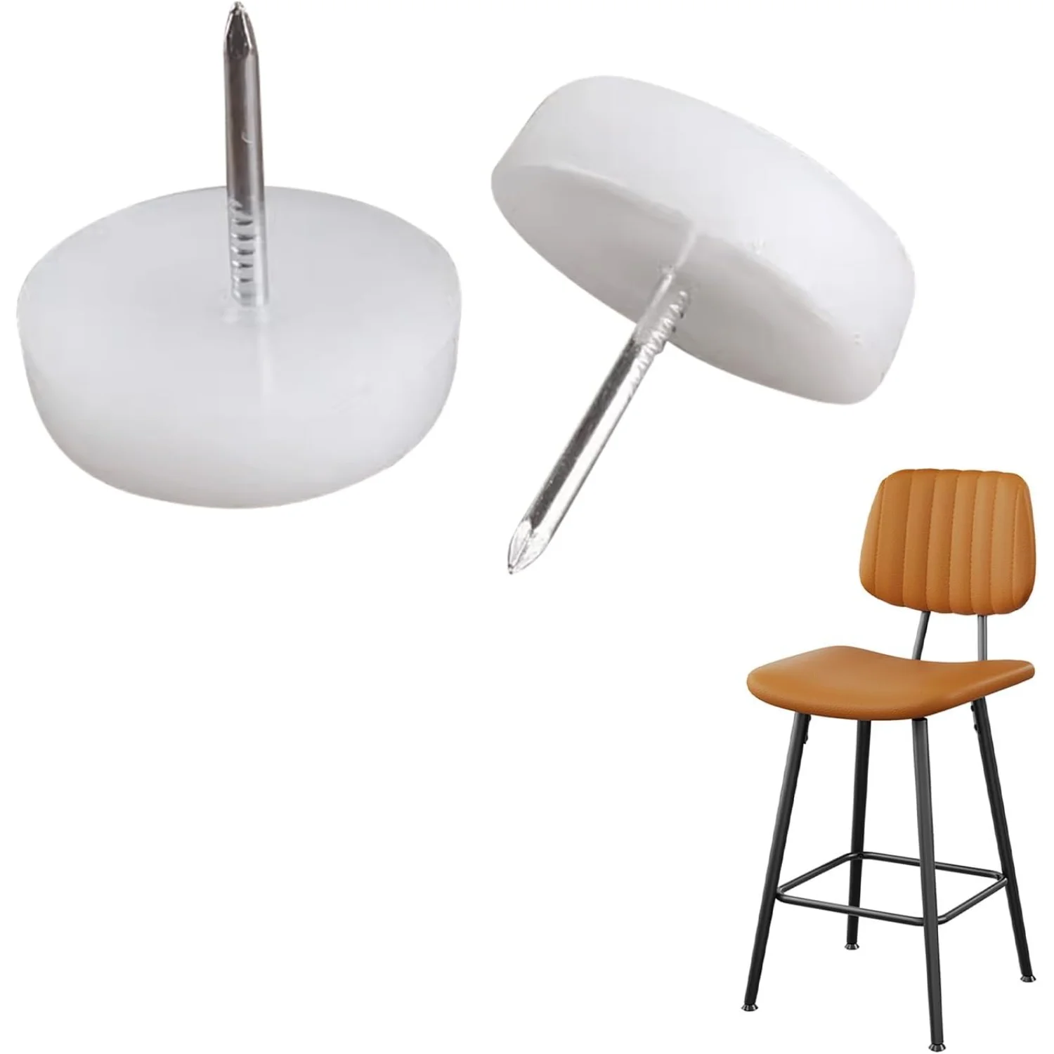 

Protective Gliding Slides for Chairs, Stools, Counter Stools and Tables - Protect Your Floors and from Scratches, 1 Pack, Whi