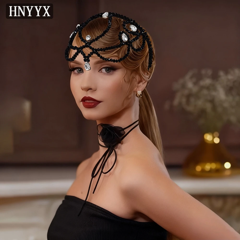 ที่คาดผมเจ้าสาวสไตล์โกธิค YouLaPan งานแฮนด์เมดประดับลูกปัดถักทอ แฟชั่นสำหรับผู้หญิง เหมาะสำหรับงานเลี้ยง งานปาร์ตี้ รุ่น YXA407