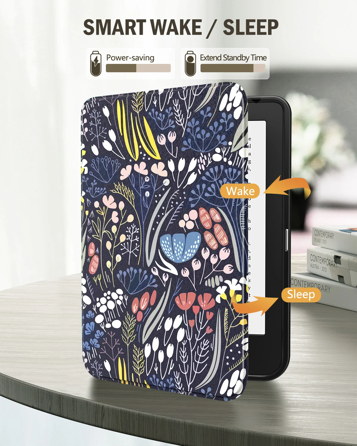 Case for Kobo Clara BW/Clara Colour/Clara 2E 6" Ultra Slim Lightweight with Auto Wake/Sleep Cover Folio Case for Kobo Clara BW 2