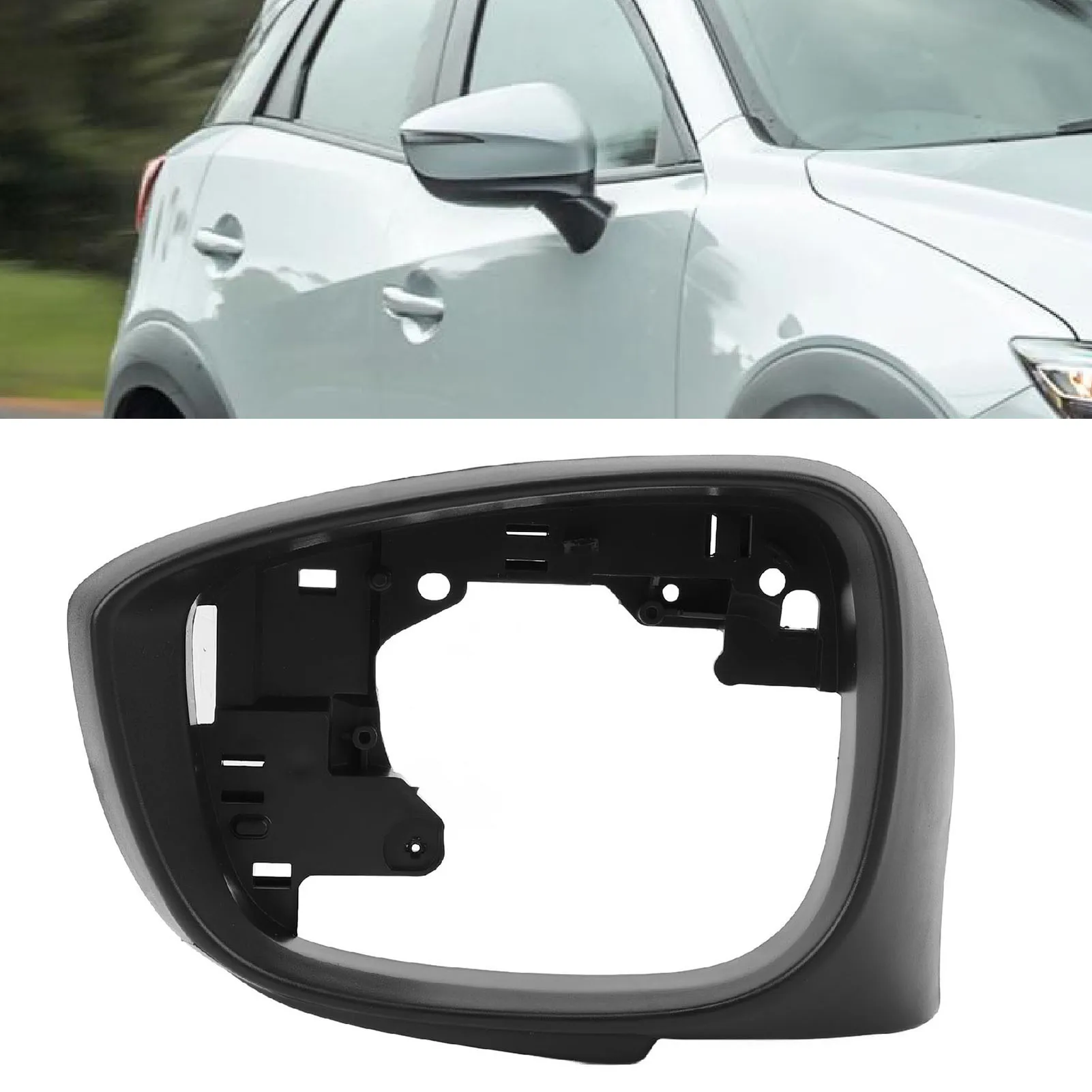 

Рамка бокового зеркала, черная декоративная рамка бокового крыла, замена рамки зеркала заднего вида для Mazda CX-3 CX5