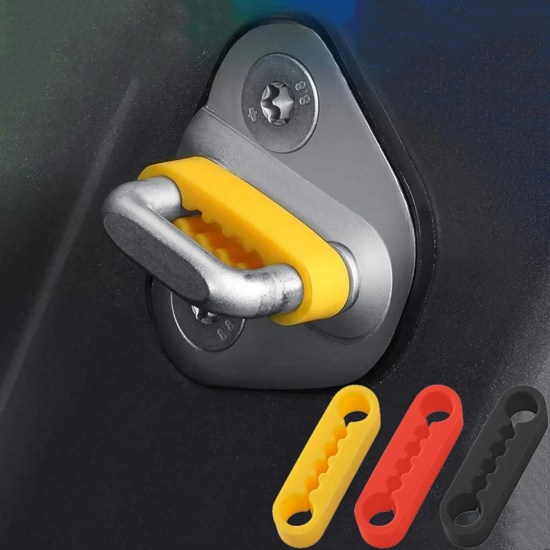 Soft Silicone Auto Door Lock Damper Buffer Pad Shock Absorber Anti Noise Soundproof Gasket Protection Sticker Accessories Kit