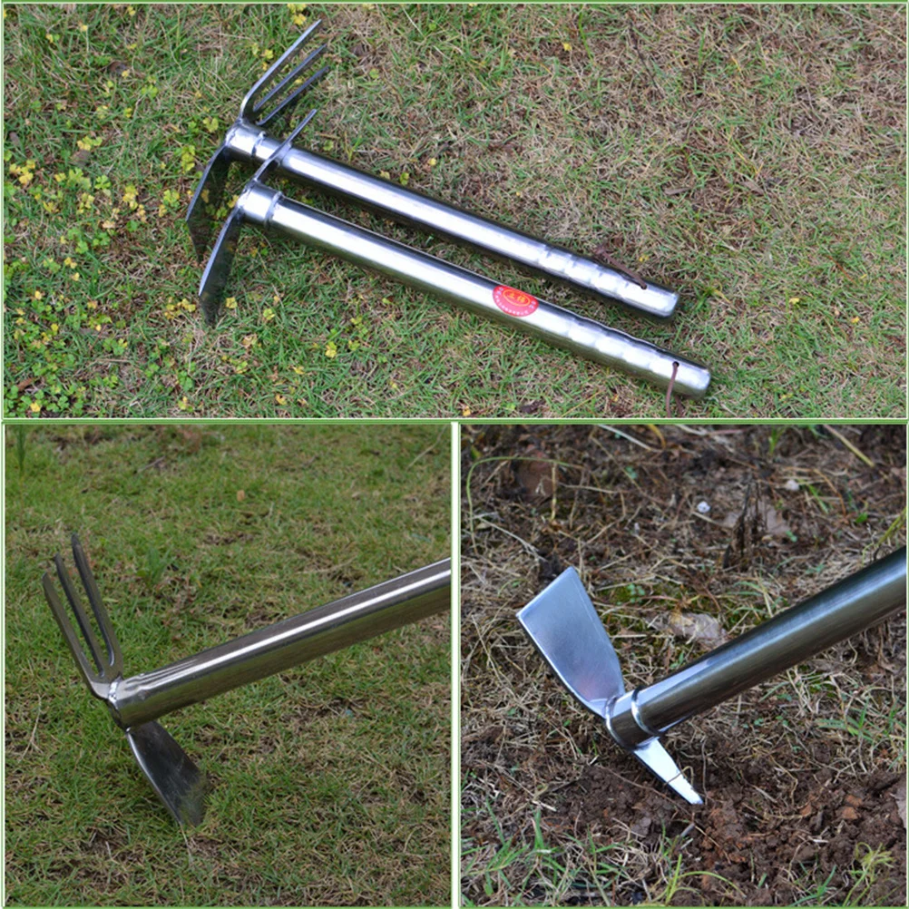 مجرفة محمولة من الفولاذ المقاوم للصدأ، أداة حديقة مزدوجة الاستخدام، متينة وخفيفة الوزن ومريحة، تصميم قوي #6