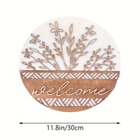 Decor Welcome Signs Wooden Plaques Sweet Home Wood Plates for Restaurant Home Kitchen Cafe Wall Art Hanging Decoration 11.8Inch