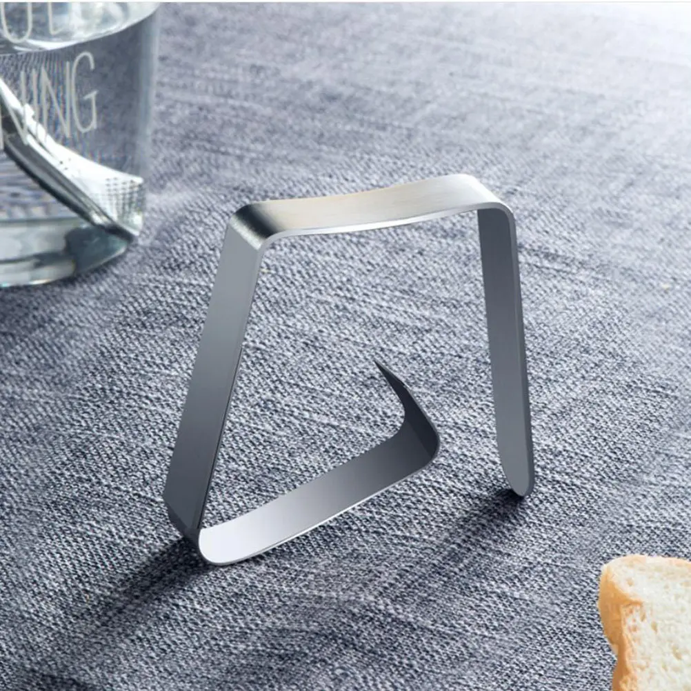 Lot de 3 pinces à nappe en acier inoxydable, supports de fixation pour nappe, idéal pour la maison, les restaurants, les mariages, les buffets et les dîners en plein air.