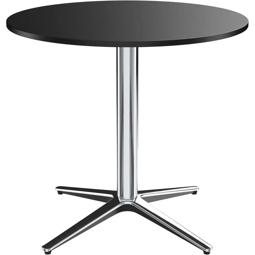 

Round Metal Outdoor Bistro Table, 30 Weather-Resistant Dining for 2-4, Ideal for Patio, Deck, Yard, Balcony - Black