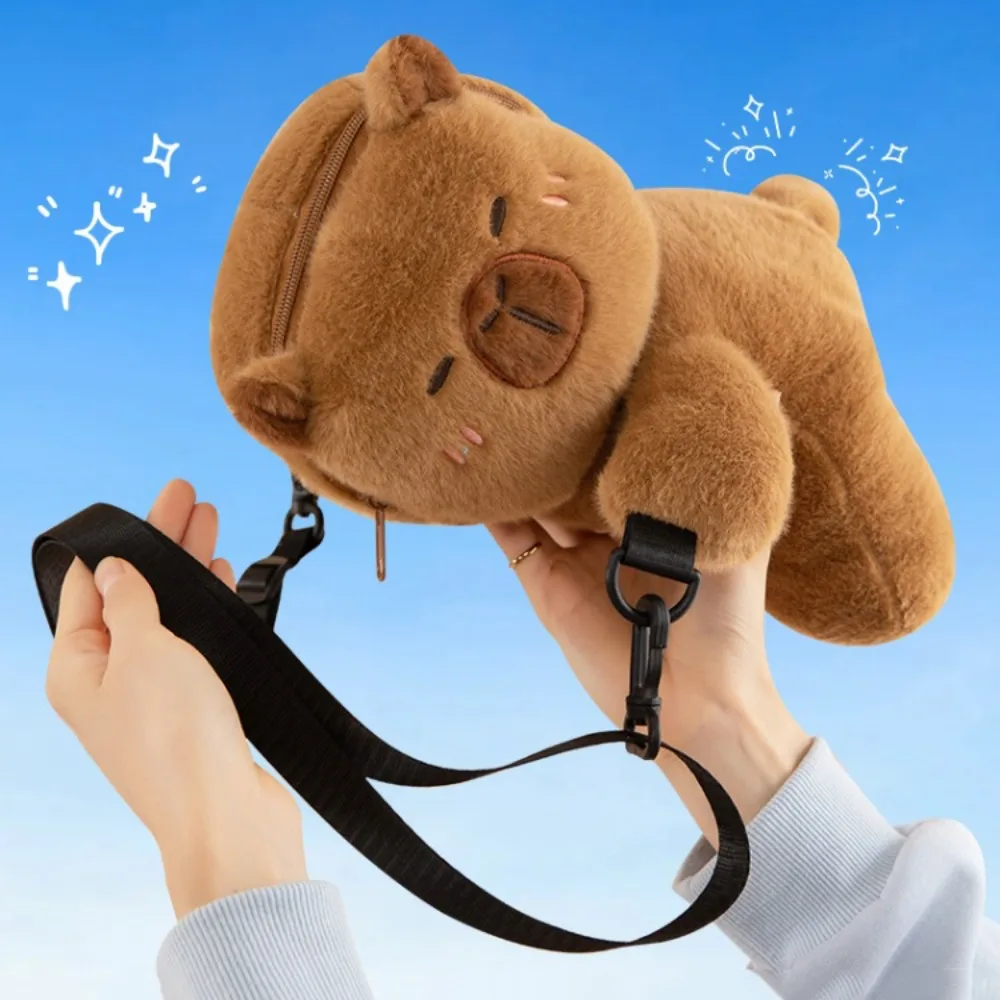 Sac à bandoulière en peluche douce Capybara pour enfants, sac à dos, grand animal, ours, agneau, chien, étudiant initié