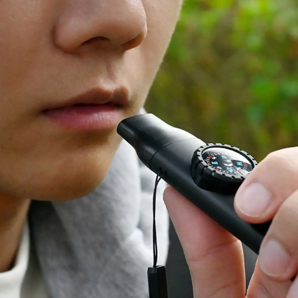 

5-in-1 Emergency Survival Whistle Compass Flashlight Outdoor Survival Whistle Multifunction High Decibel