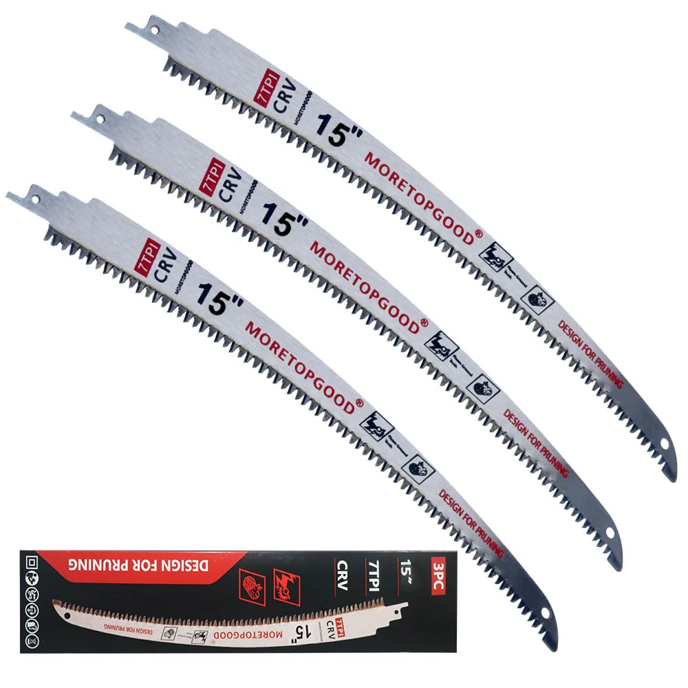 

12 Inch Arc Curved Reciprocating Saw Blade with Chipconveyor Design, 7TPI Japanese Teeth with Arc Edge Wood Pruning Saw Blades f