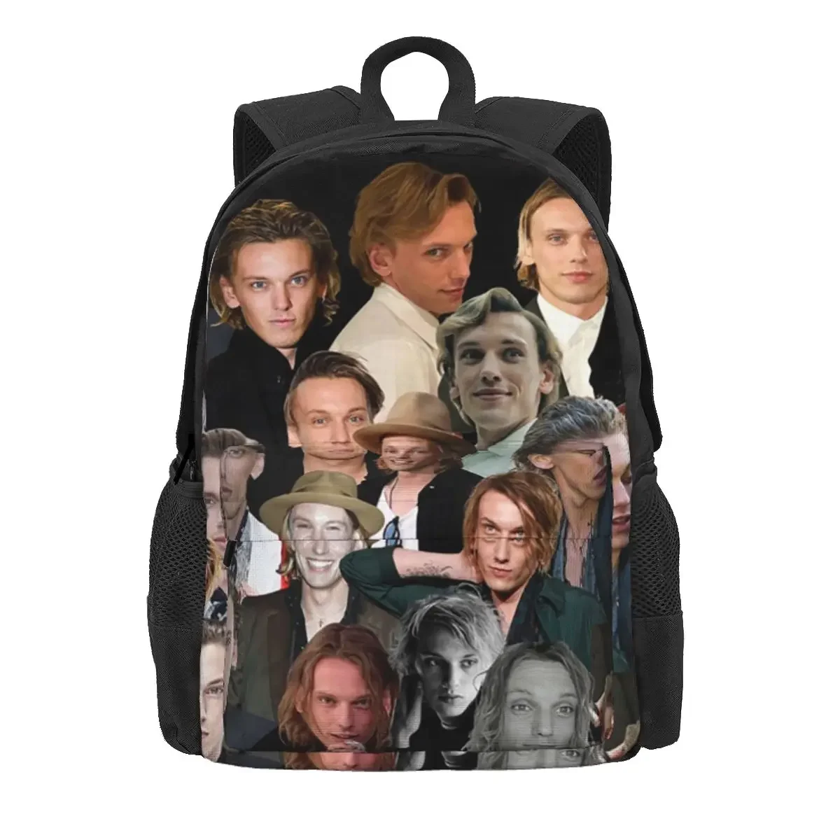 Jamie Campbell Bower Photo Collage Rucksack, Tagesrucksack, großes Fassungsvermögen, Kinder-Büchertasche, Schultasche, Umhängetaschen für Männer und Frauen