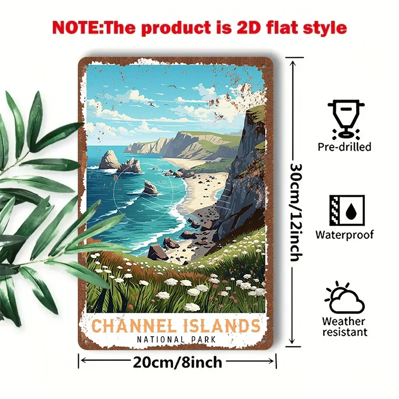 2D Flat - 1pc 2D[Flat] Metal Sign Vintage Metal Painting 