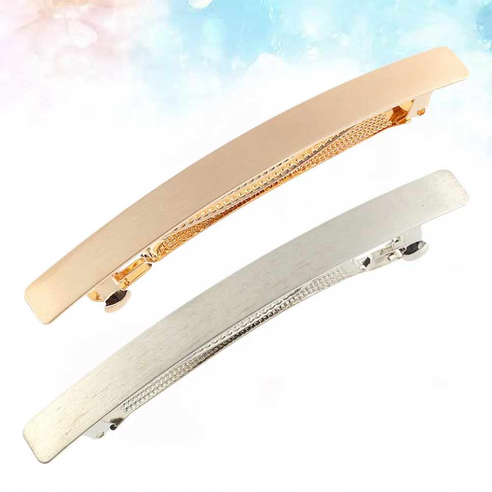 4Pcs Women Hair Clips Alloy Duck Bill Barrettes Chic Minimalist Hairpins for Hair Styling Travel Gift Gold Silver Set