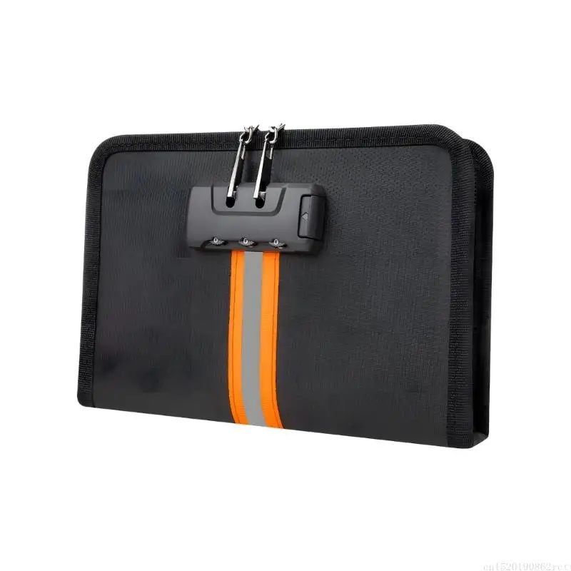 

D5BB Thin Pliable Nonflammable File Bag Having Reinforced Stitching And Smooth Slide For Permanent Use Household Office Travel