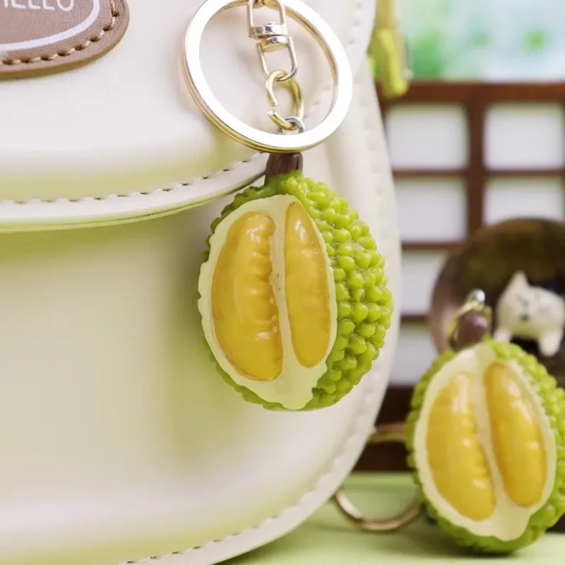 Artificial Fruit Durian Key Chain Malaysia Thailand Fruit King Durian Pendant Pendant Quirky Food Small Pendant Backpack Gift