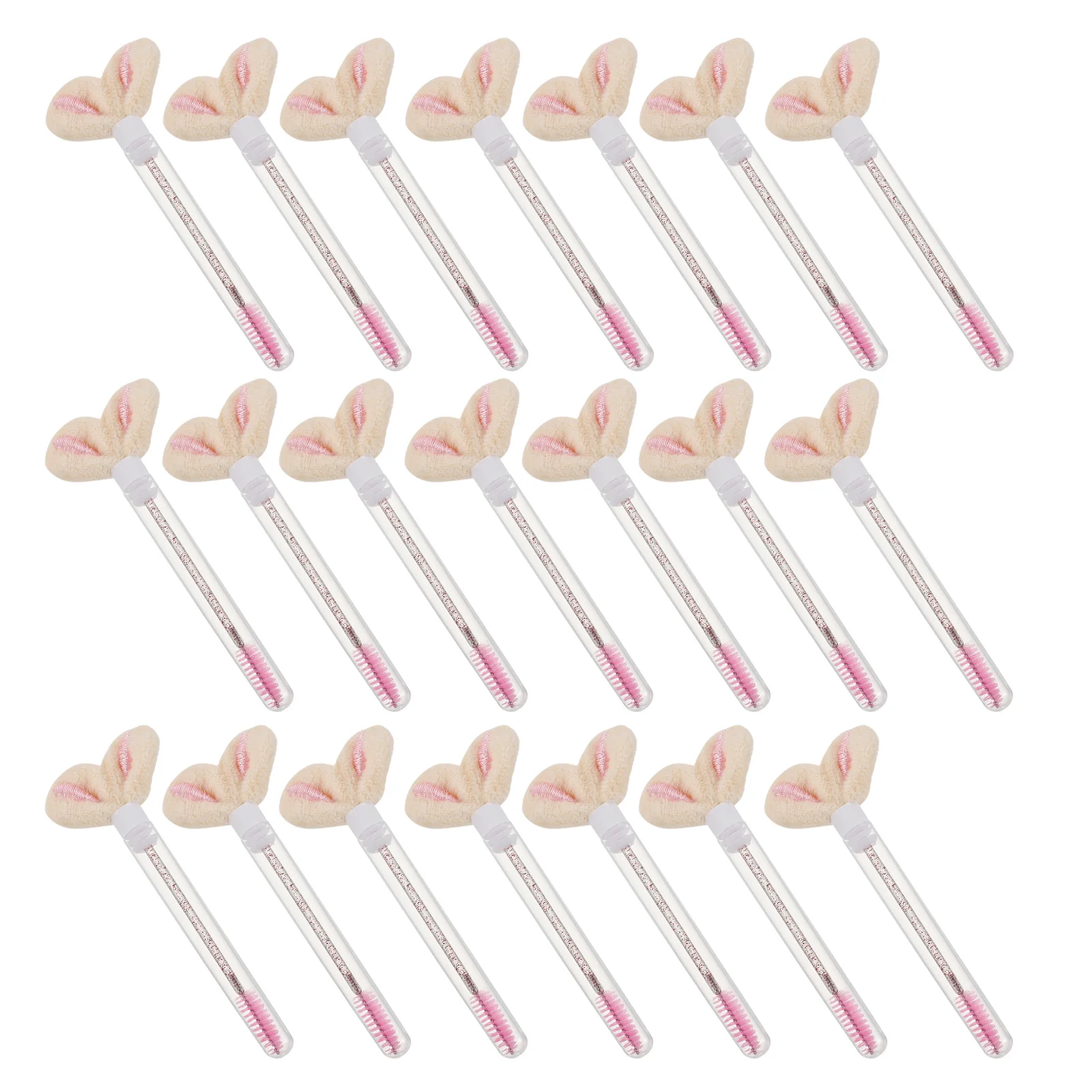 

20Pcs Disposable Lash Spoolie Brushes Crystal Eyelash Wands for Mascara Application Eyebrow Grooming Lash Extension Tool
