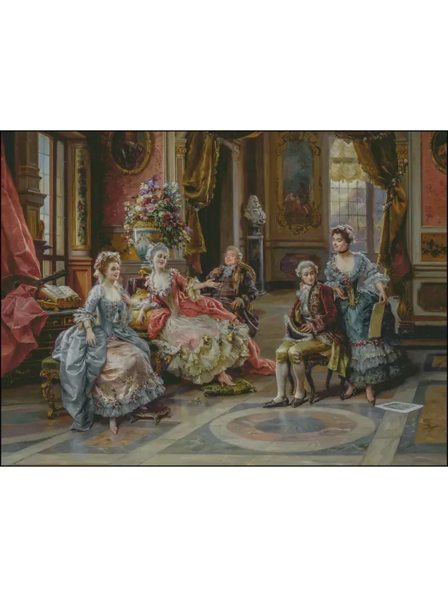 Stamped Cross Stitch Kit 14/16CT Printed Canvas DIY Embroidery[ZZ4632-Versailles independent portrait large version 202 colors]