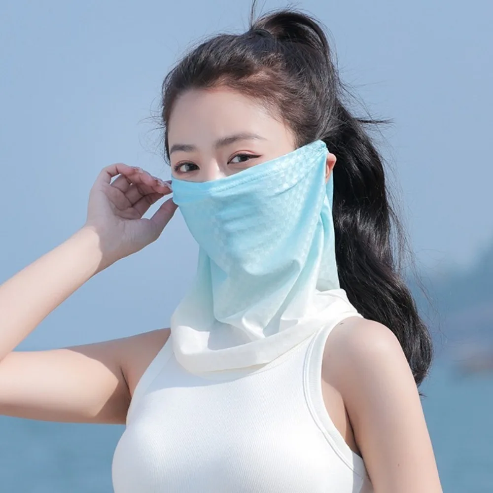 Fashion UV Protection Sunscreen Mask Sun Protection Thin Ice Silk Mask Breathable Dustproof Face Mask Sport