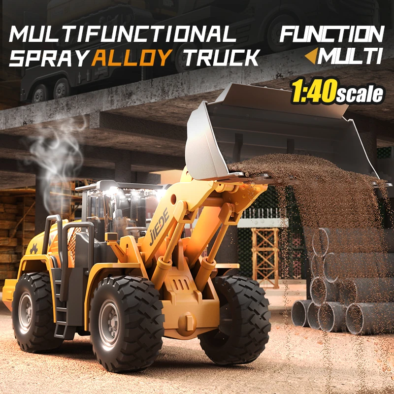 Bulldozer Legierung + Kunststoff Diecast Modell Engineering Spielen Fahrzeuge Zurückziehen Fahren Loader Auto Spielzeug Sammlung Geschenke Für Kinder