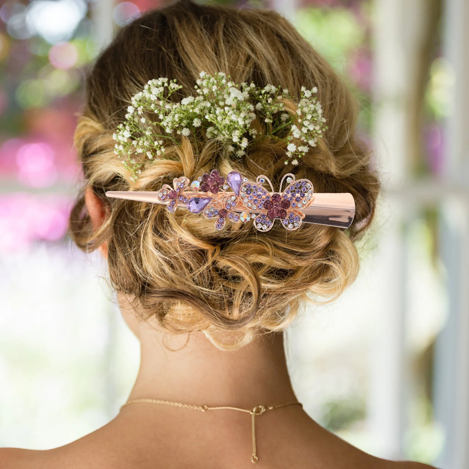 

Horn Clip Hair Accessories Large Clips Women Barrettes for Adults Rhinestone Decorations Hairpins
