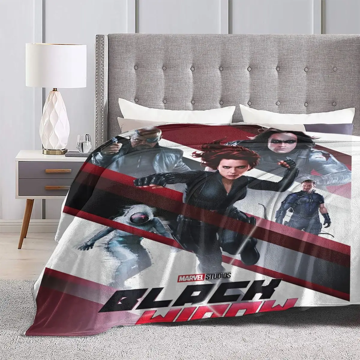 Black Widow Marvel Heroes Blankets Quality Warm Throw Blanket Winter Airplane Travel Outdoor Funny Bedspread