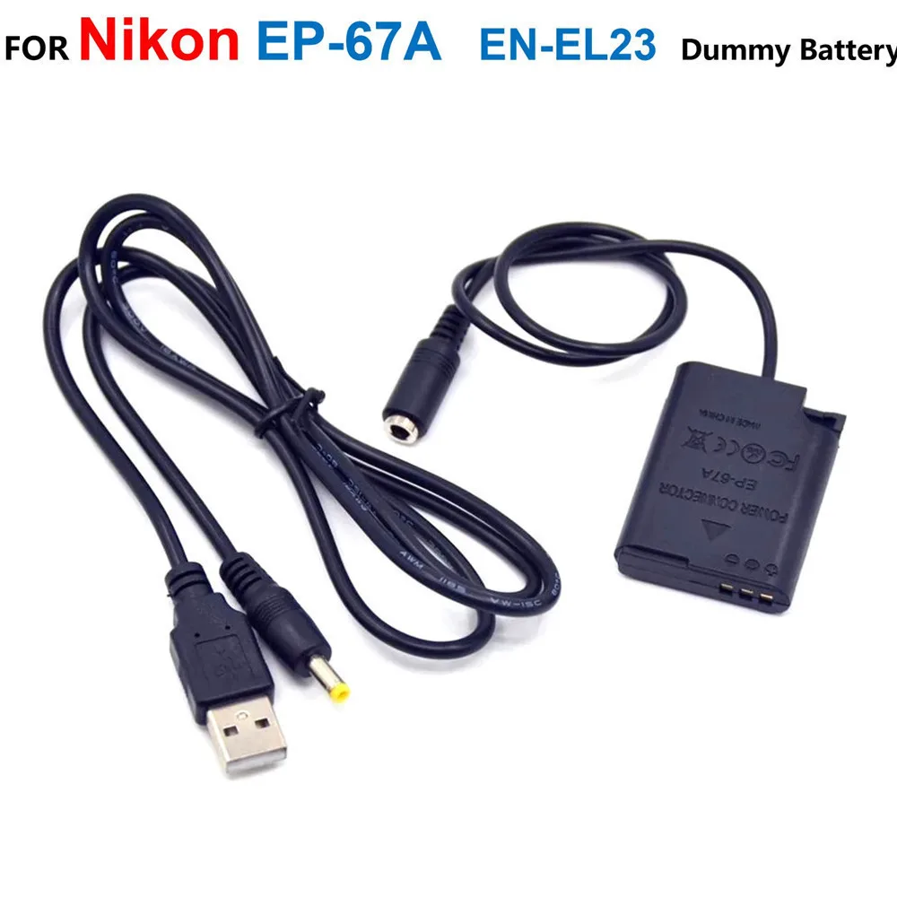 

EP-67A EP 67A DC Coupler ENEL23 EN-EL23 Fake Battery Supply Power Adapter For Nikon Coolpix P600 P610 P900s E700 S810C