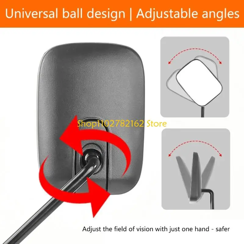 

547B Easy Install Vibration Resistant Rear View Mirror With Wide View Motorcycle Accessory Handlebar Side Mirror