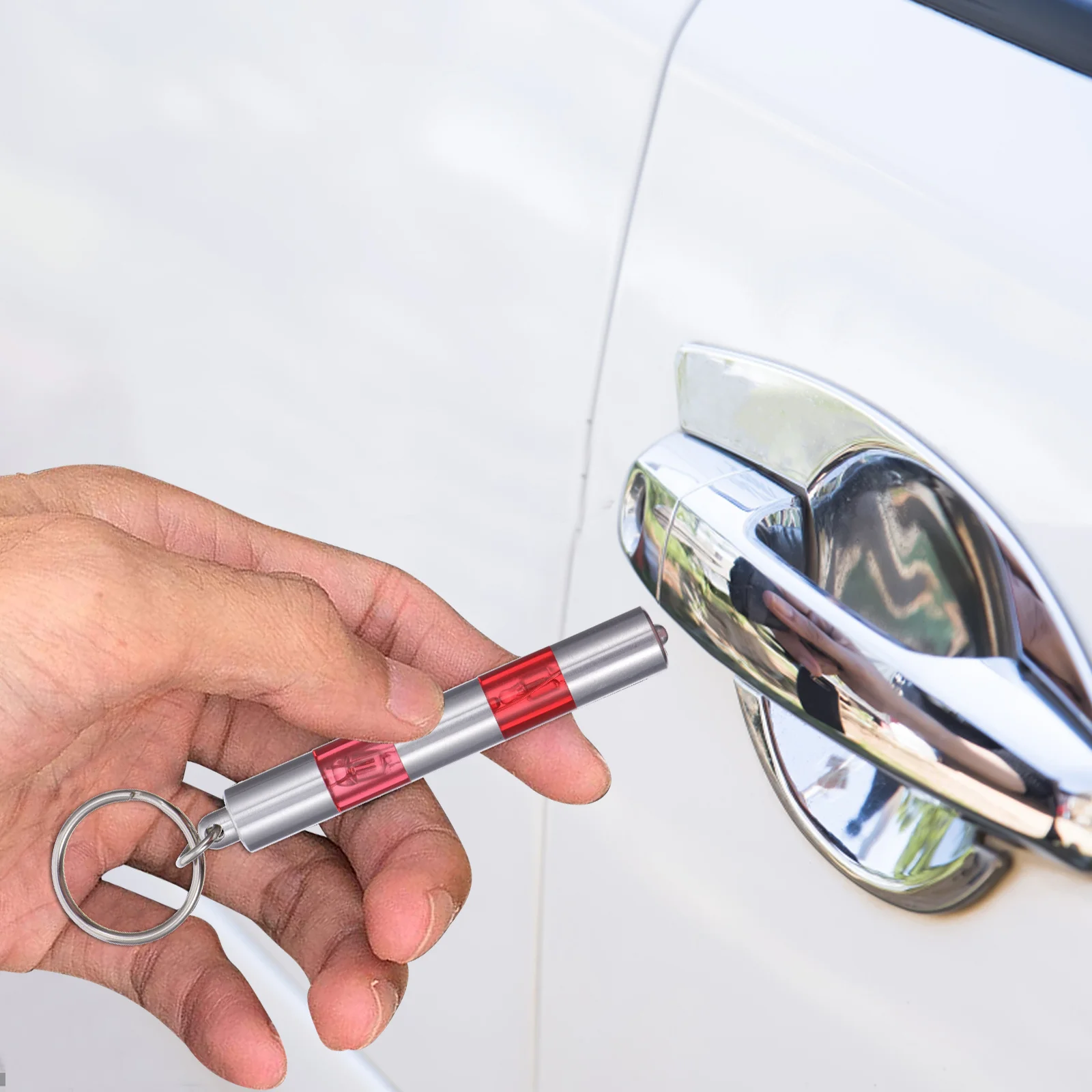 المحمولة مكافحة قضيب سيارة المفاتيح الكهرباء تفريغ مادة الراتنج قسط سبائك الألومنيوم الجسم أداة حماية ثابتة ل #6