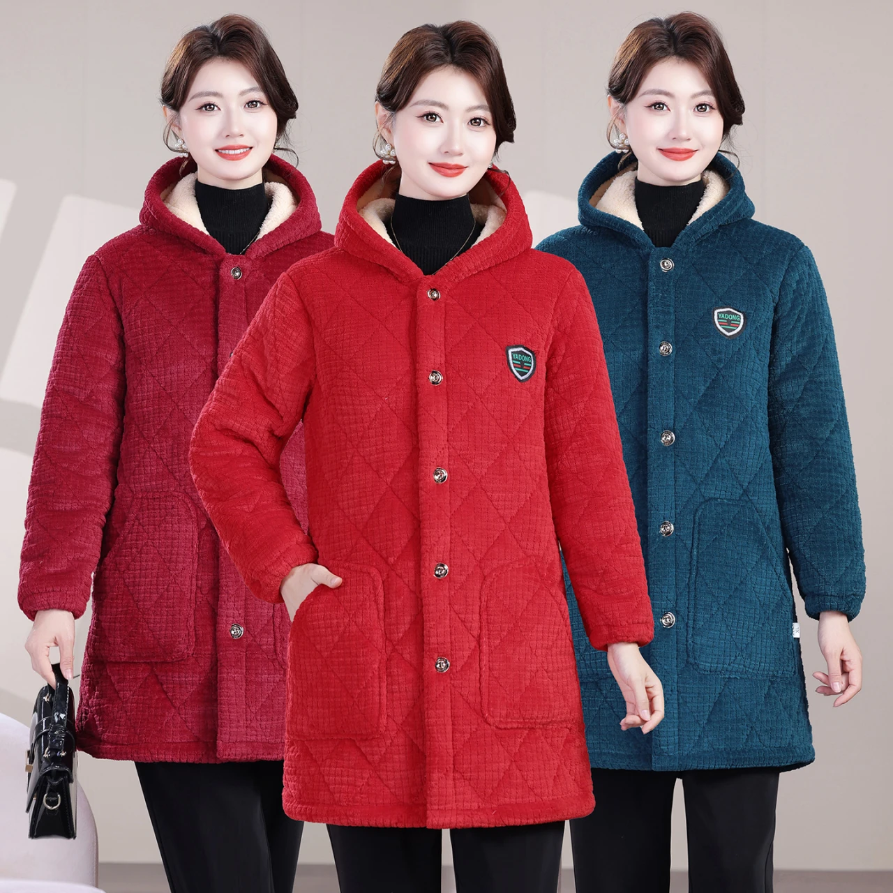 

Зимняя утепленная хлопковая куртка с флисовой подкладкой, женская верхняя одежда, свободный воротник, средней длины, теплая, больших размеров, пальто-накидка