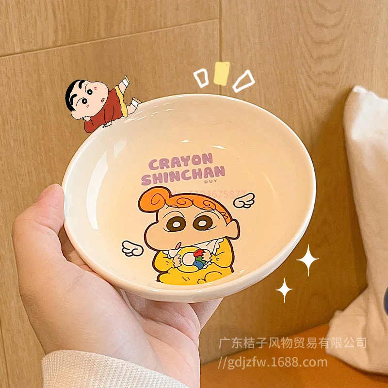 2025 ใหม่ Crayon Shin Chan Dish รสจานน่ารักการ์ตูนจานปรุงรสจานในครัวเรือนความงามเซรามิคจานขนาดเล็ก