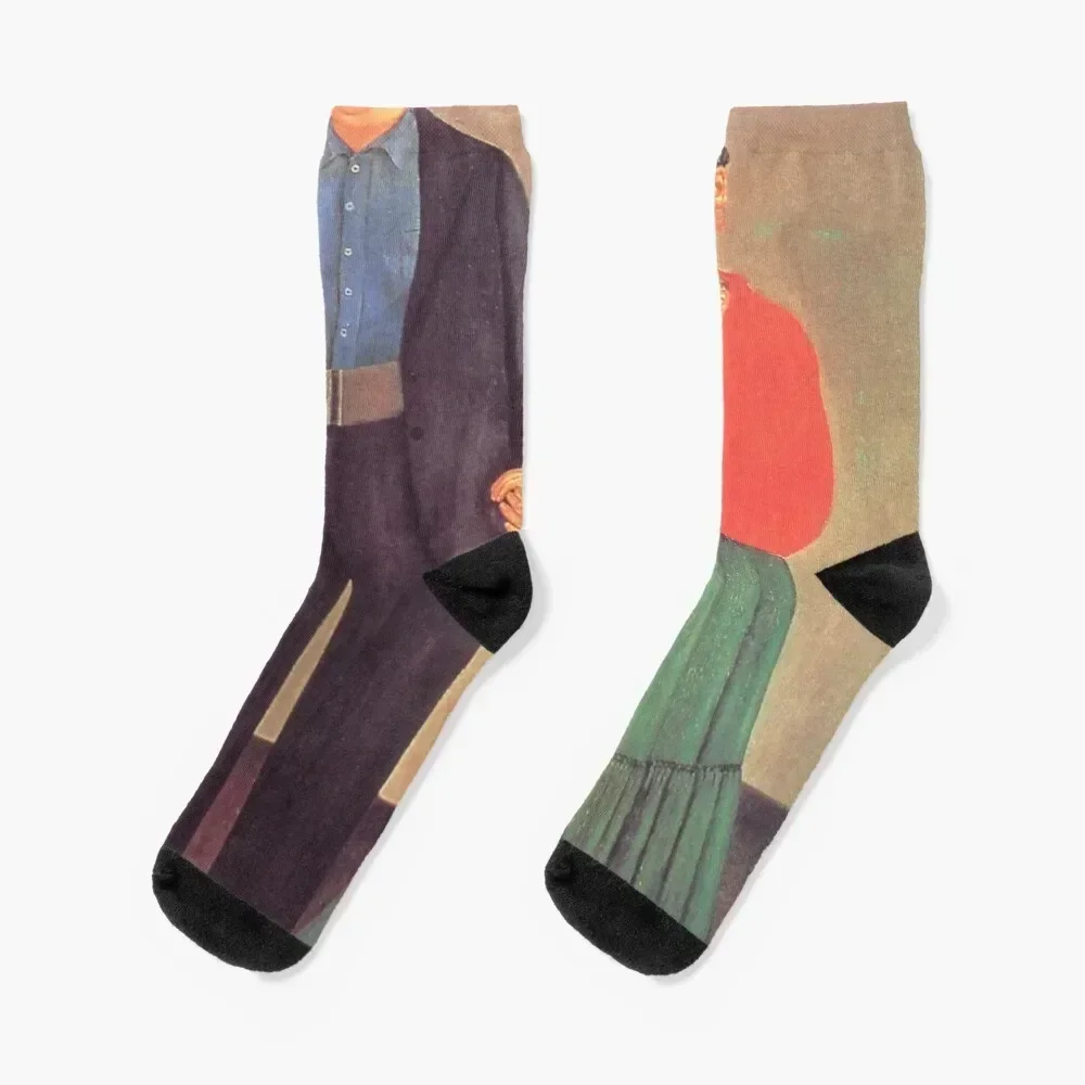 

Frieda and Diego Rivera Socks cute funny sock happy Run Socks For Men Women's sheer hip hop floral Boy Socks Women's