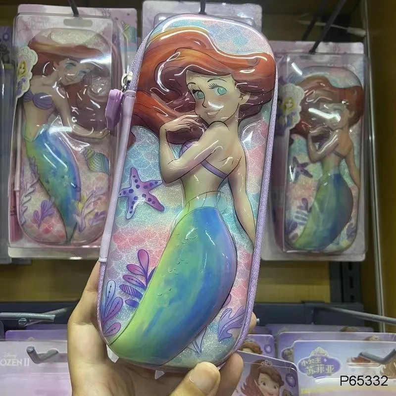 Exclusive Disney Princess Stationery Box Cute Cartoon 3D Large Capacity Pencil Box School Supplies Gift