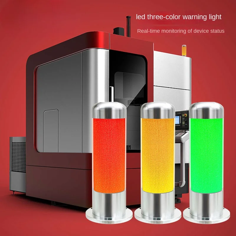 

24V 3Colors-In 1 Layer Aluminum Alarm Signal Light Multi-layer Warning Machine Tool Fault Indicator Light Sound and Safety Lamp